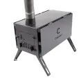 Печь дровяная Light большая, сталь 1 мм (с экранами и угловыми трубами), СЛЕДОПЫТ