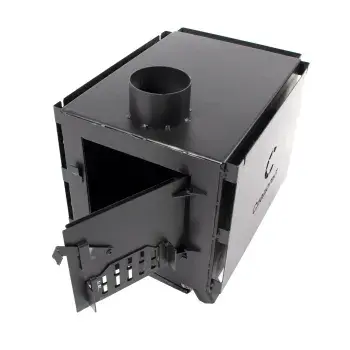 Печь дровяная Light малая, сталь 1 мм (с экранами и угловыми трубами), СЛЕДОПЫТ