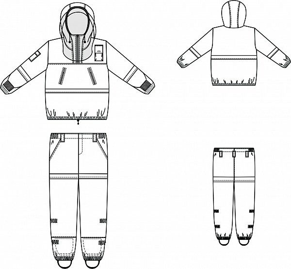 Костюм &amp;quot;Энцефалитный с ловушками&amp;quot; детский, Сталкер