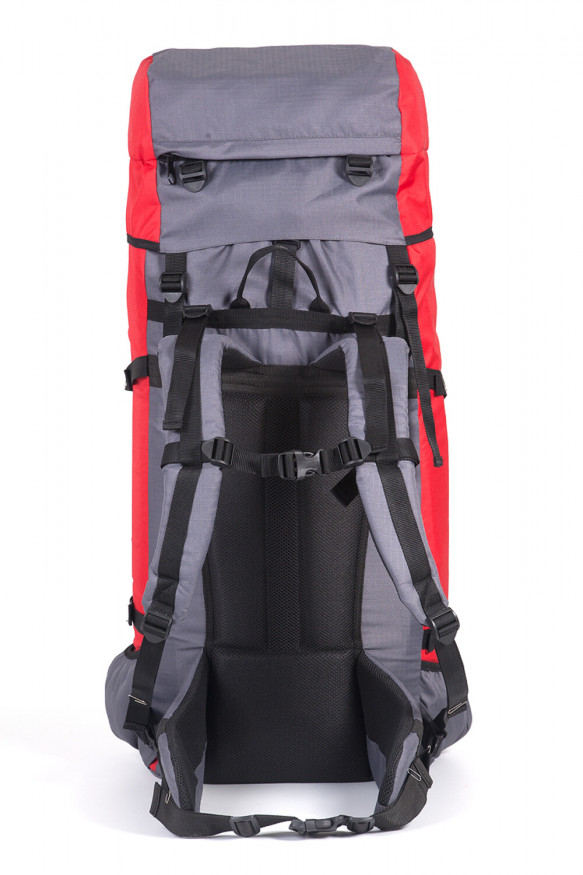 Рюкзак туристический Оптимал 2, серо-красный, 70 л, ТАЙФ