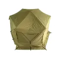 Шатер СЛЕДОПЫТ быстросборный, 6 стен, 3,35х3,85 м, h-2,25 м, S по полу 9,3 кв.м ОЛИВА