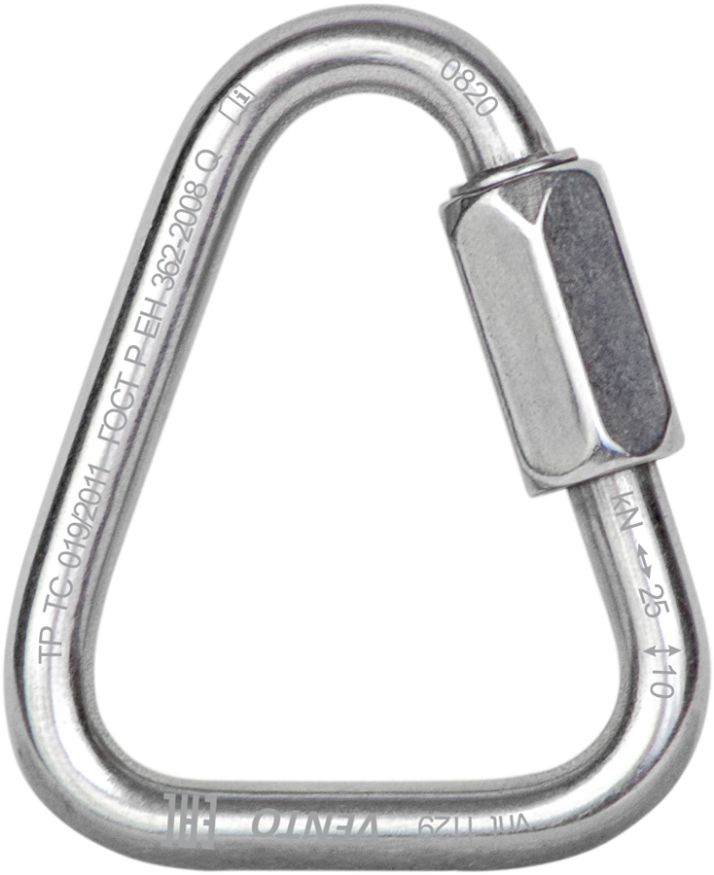 Карабин Delta 10, стальной треугольный 10 мм, Венто