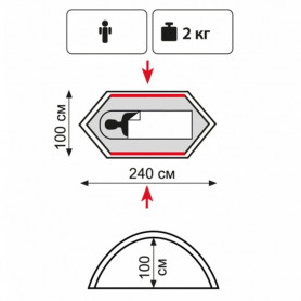 Трекинговая палатка &amp;quot;Hurricane 1&amp;quot;