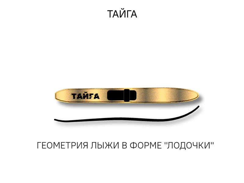 Лыжи Тайга, дерево, длина 185 см, ширина 150 мм