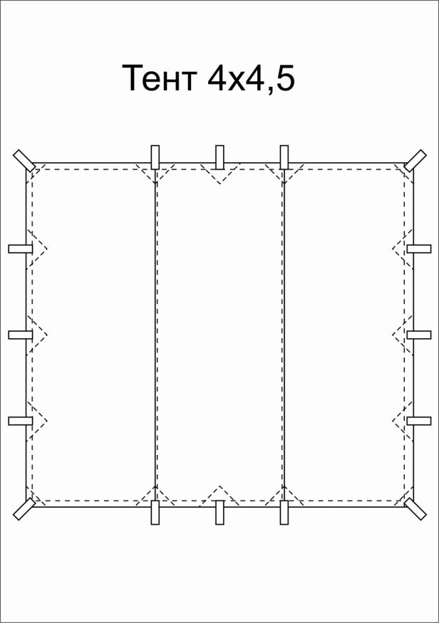 Тент Век 4x4,5 м