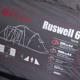 Палатка Ruswell 6 зеленая, Btrace