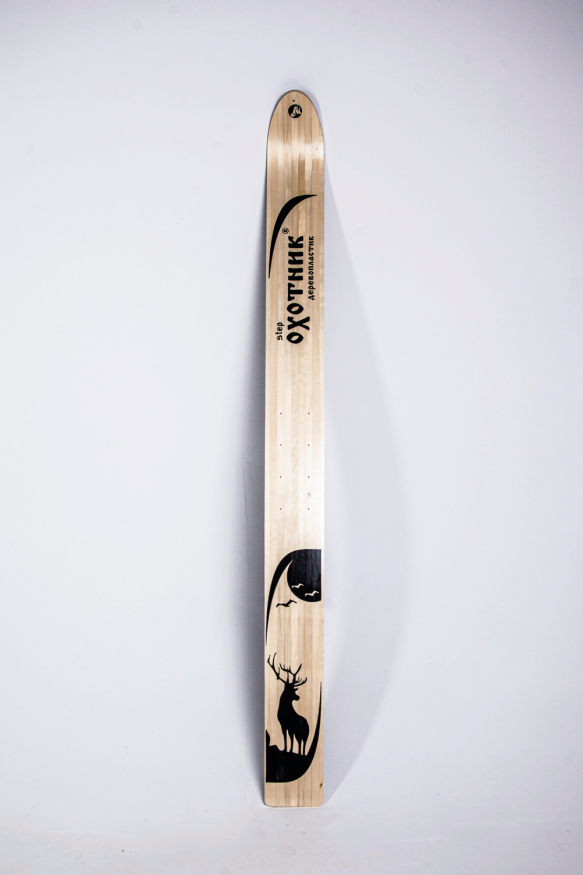 Лыжи ОХОТНИК, дерево-пластик, длина 175 см, ширина 15 см
