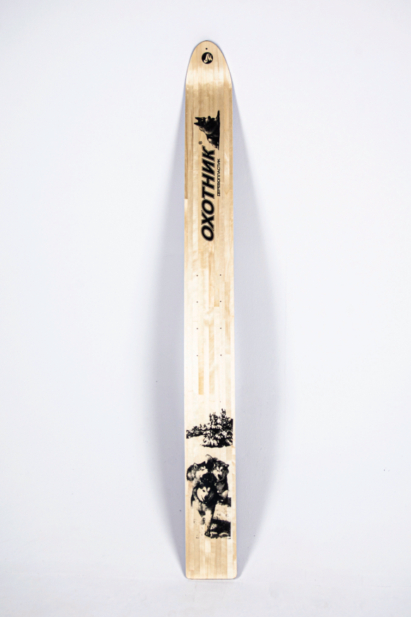 Лыжи ОХОТНИК, дерево-пластик, длина 185 см, ширина 150 мм