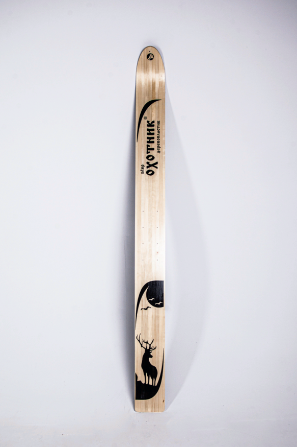Лыжи ОХОТНИК, дерево-пластик, длина 185 см, ширина 150 мм