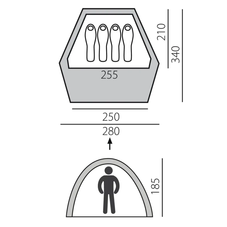 Быстросборная палатка Home 4 зеленая, Btrace