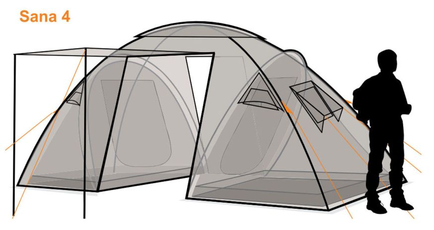 Палатка Canadian Camper SANA 4, цвет forest