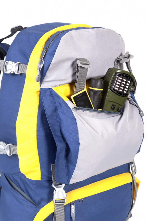 Рюкзак туристический Кайтур 2, синий-желтый, 65 л, ТАЙФ