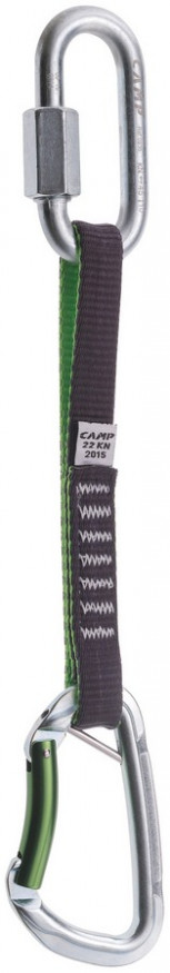 Комплект карабинов с оттяжкой GYM SAFE CABLE EXPRESS 11 cm, CAMP