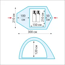 Палатка Lair 2 v2, зеленый, Tramp