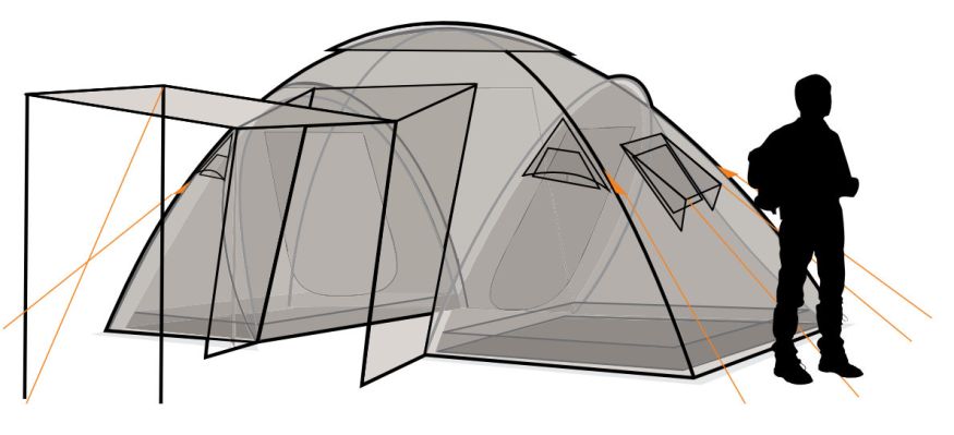 Палатка Canadian Camper SANA 4 PLUS, цвет royal