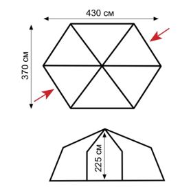 Палатка-шатер Mosquito blue, Tramp