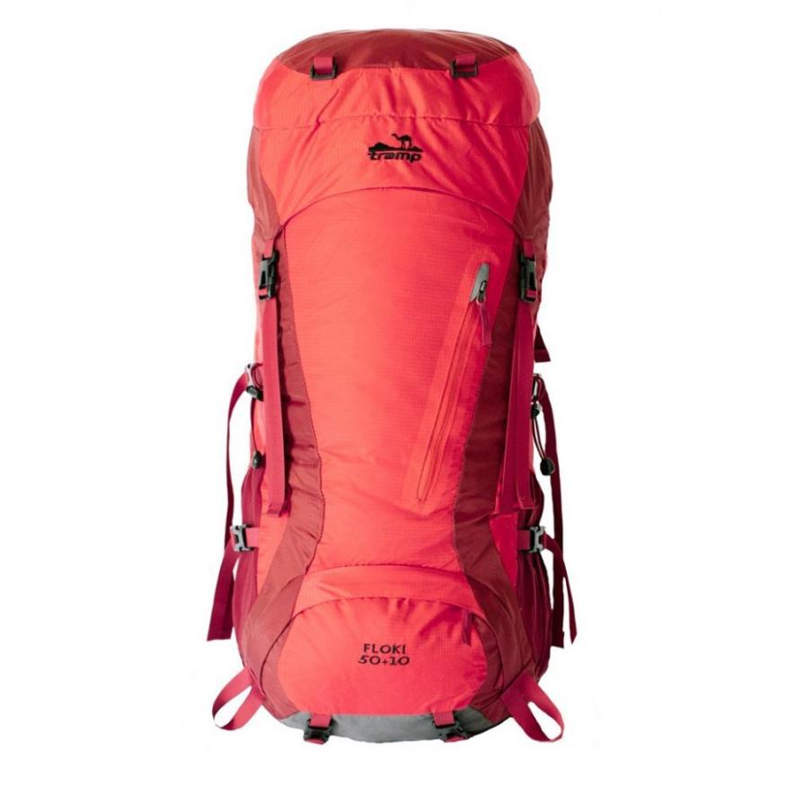 Рюкзак туристический Floki 50+10 красный, Tramp