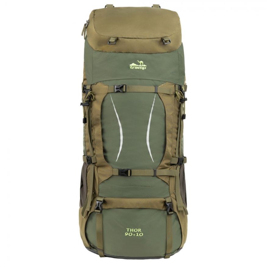 Рюкзак туристический Thor 90+10 Оливковый, Tramp