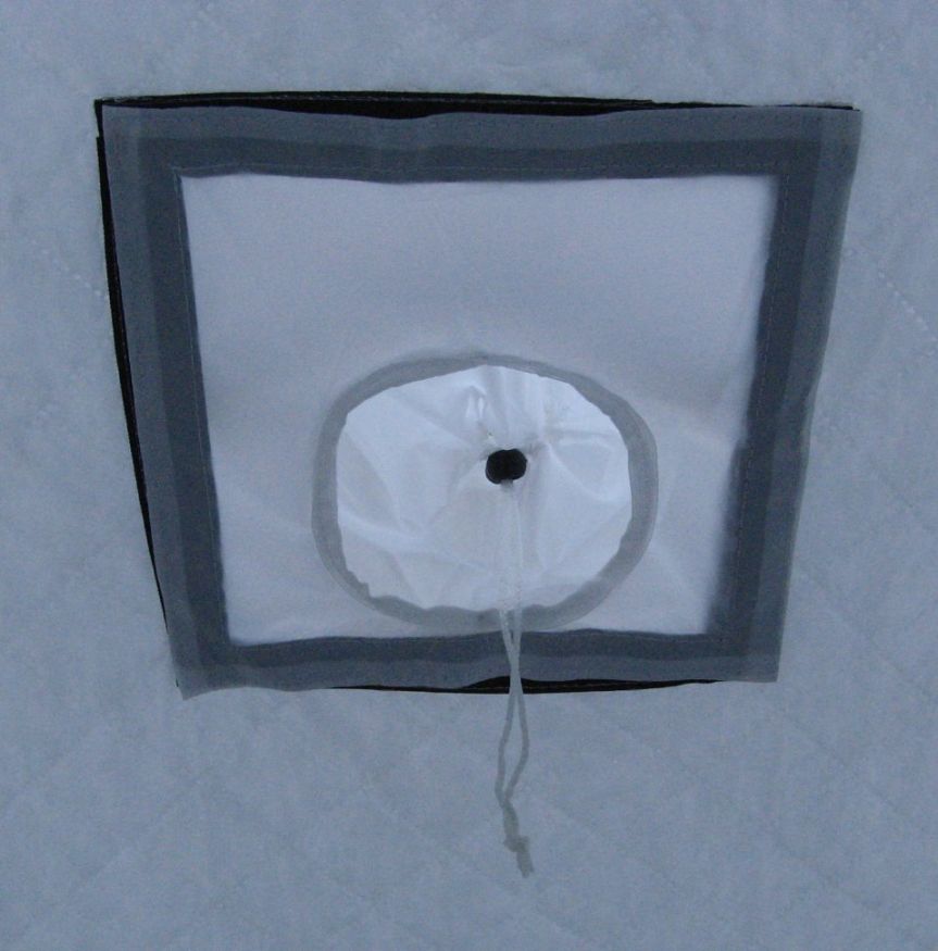 Палатка КУБ 3 (трехслойная) Эконом, бело-синяя