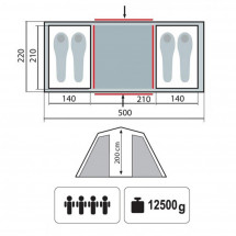 Палатка &amp;quot;Brest 6&amp;quot; v2, песочный цвет, Tramp